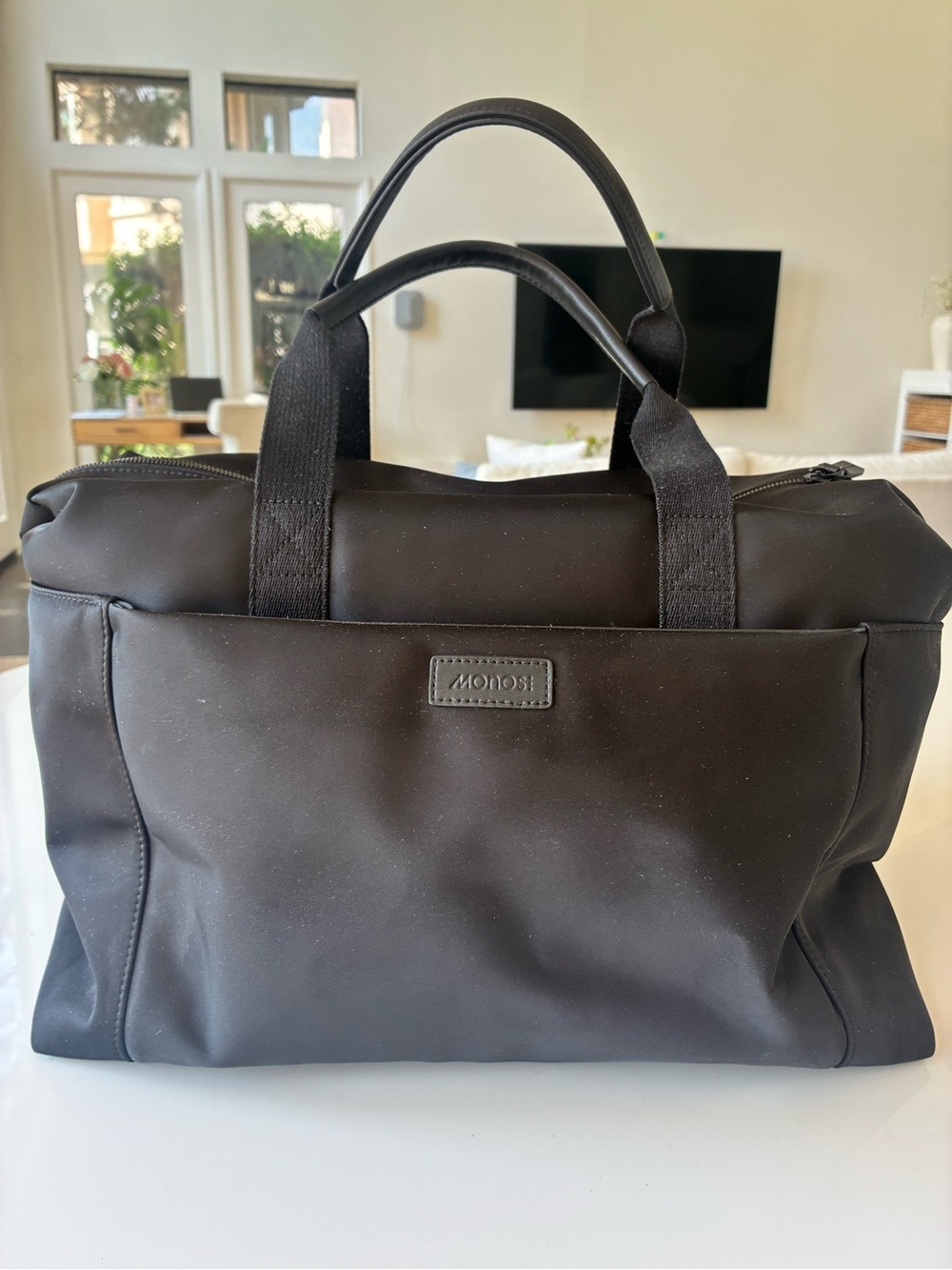 Motosh Black Nylon Duffel Bag for Men - Travel & Everyday